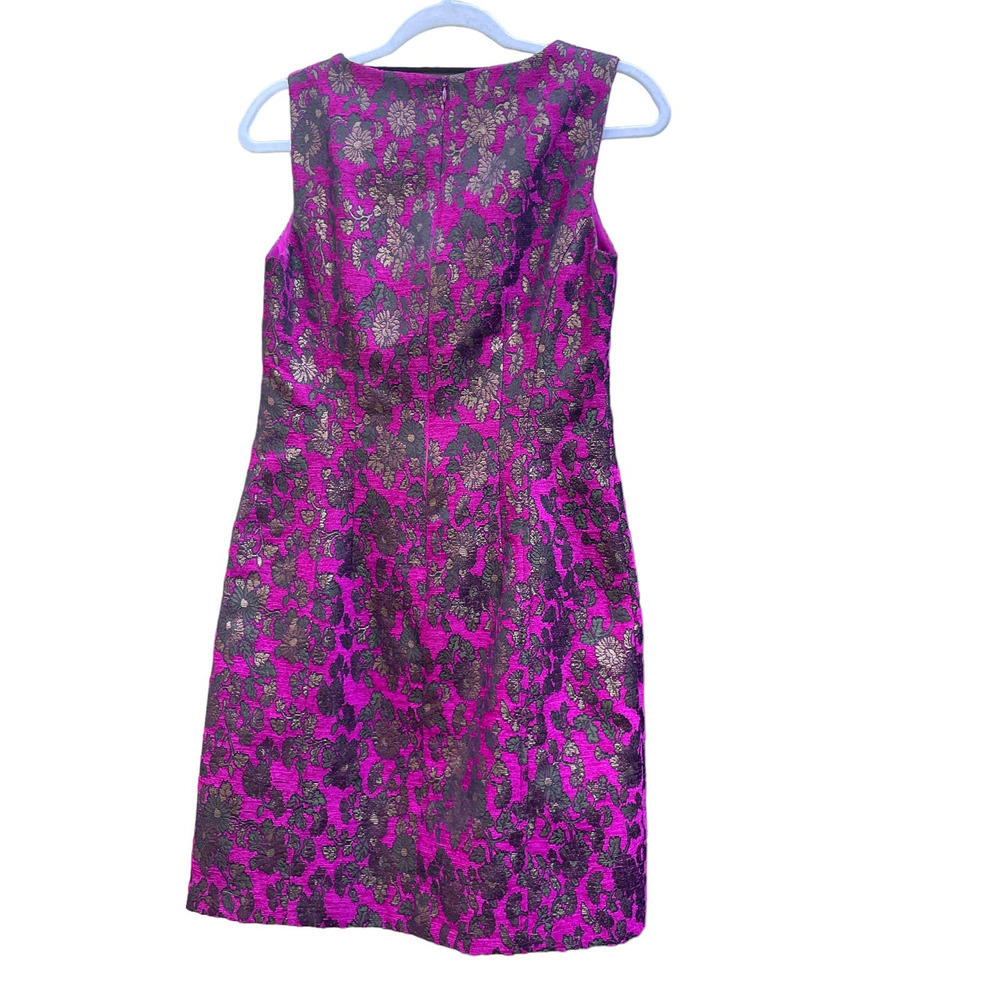Nanette Lepore Fuchsia and Black Lace Midi Dress - Picture 4 of 15